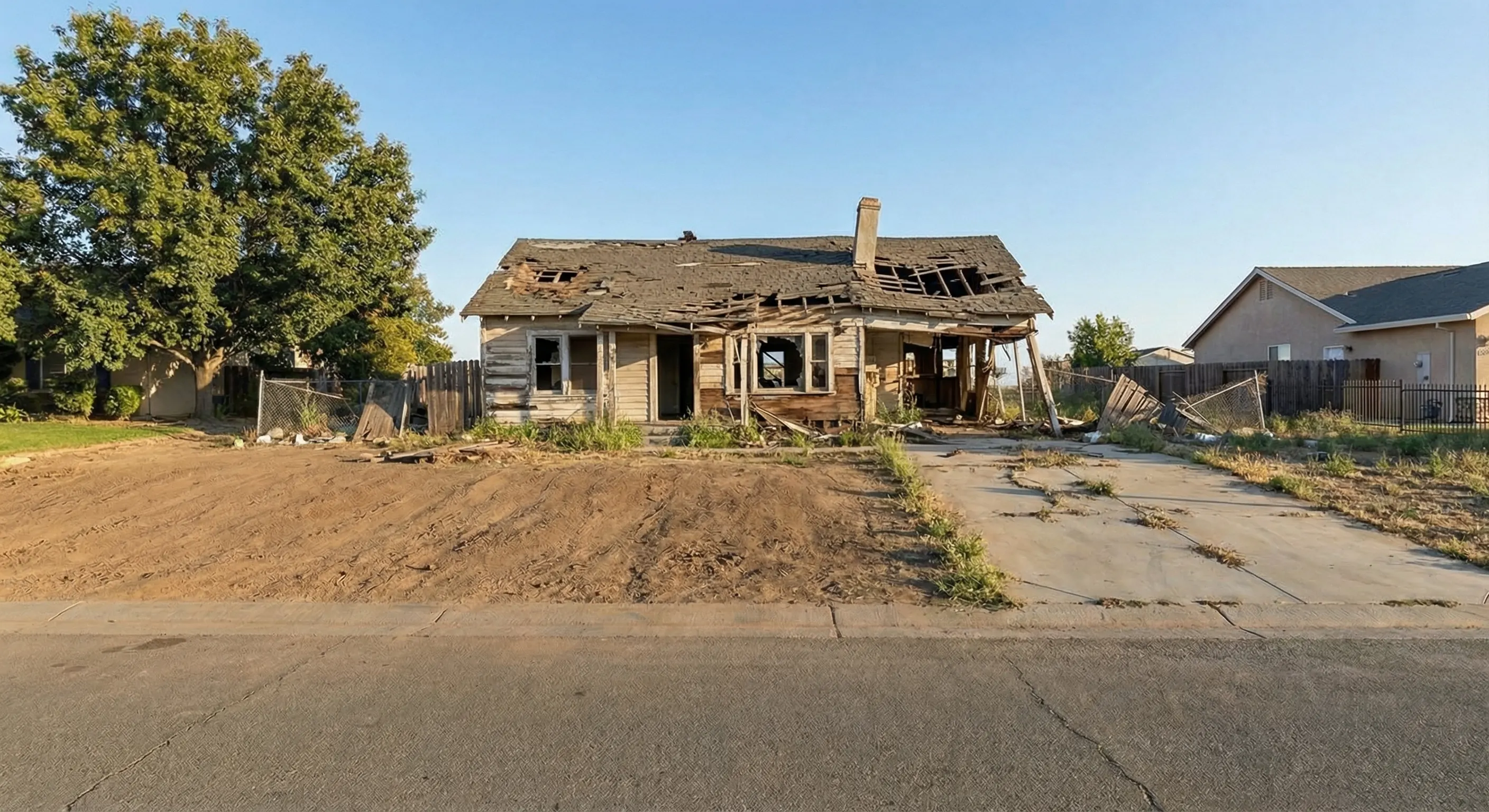 Demolition before