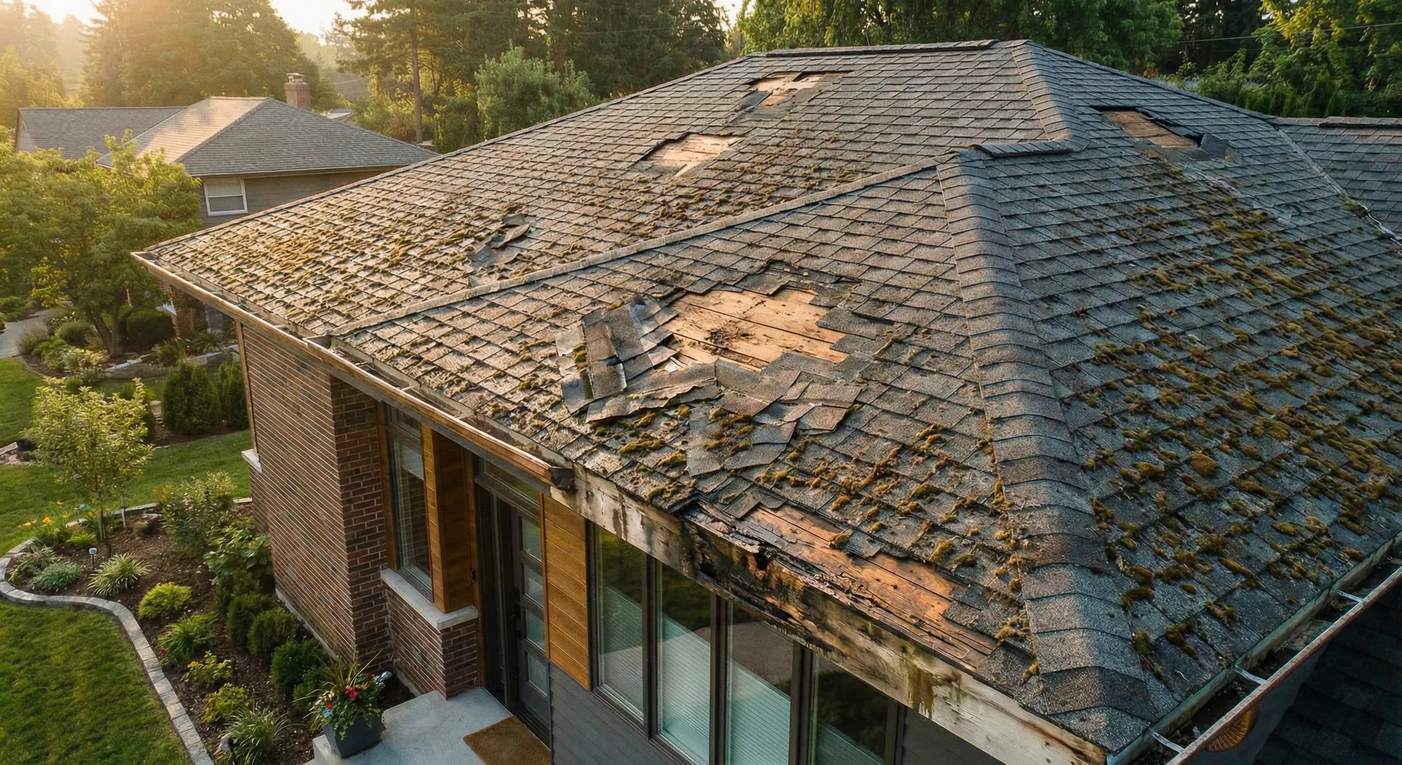 Roofing before