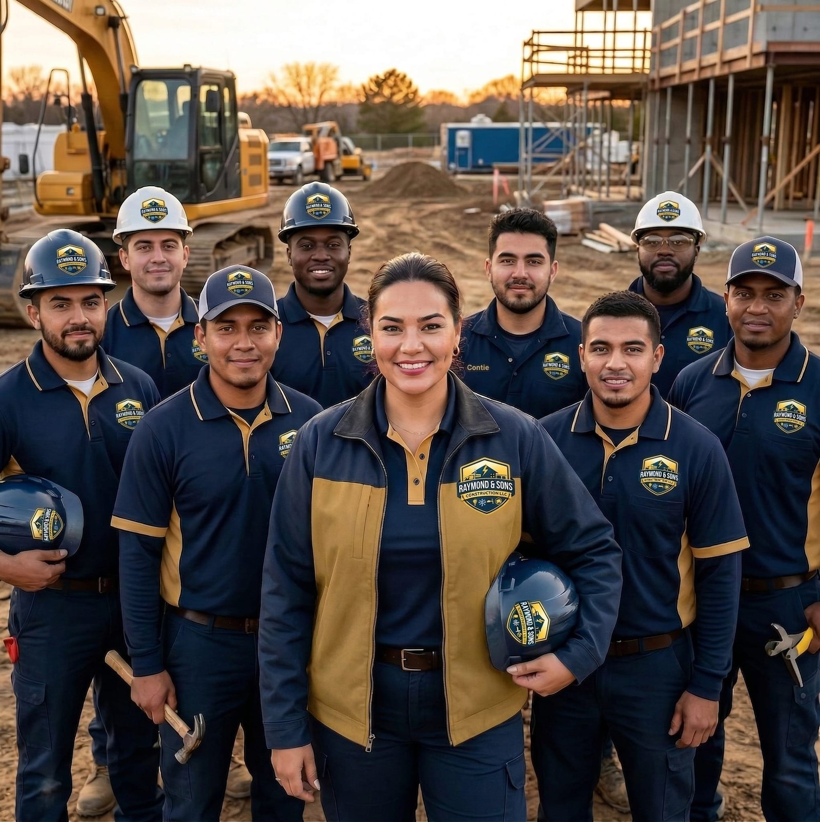 Raymond & Sons Construction LLC team photo at a job site
